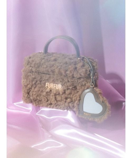 専用　　　FURFUR     エコファーバニティバッグ　ショルダー FURFUR ショルダーバッグ バッグ エコファーバニティバッグ