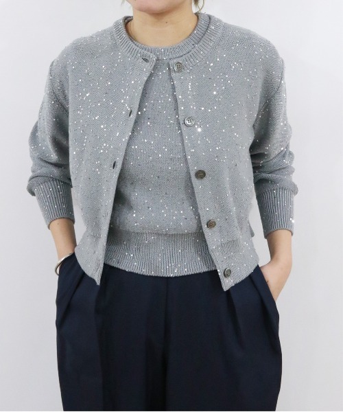 Marilyn Moon カーディガン コットンポリエステルスパンコール
