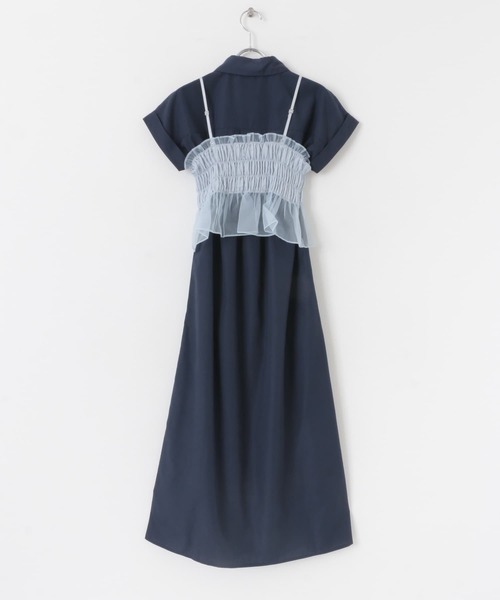 【11】3Rd Wave シンプルひざ丈ワンピース フレンチスリーブ Cinderella ワンピース ロングワンピース マキシ丈ワンピ 半袖