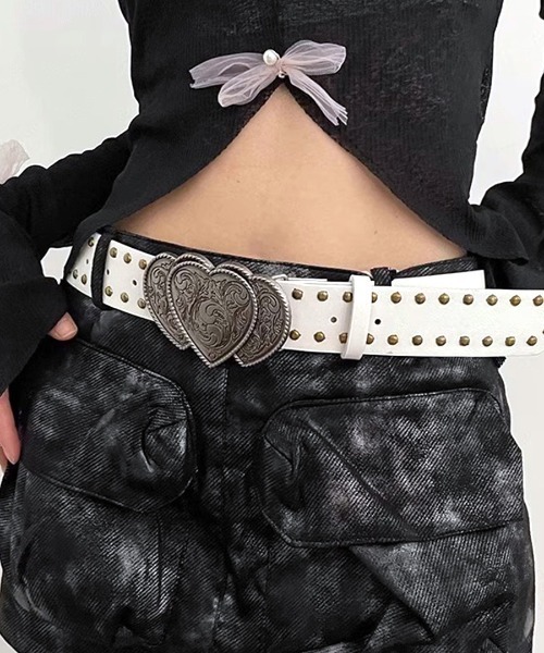 Riff ベルト ハートバックルベルト レディース : ZOZOTOWN Yahoo