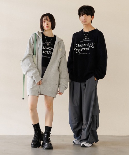 Anui ニット セーター 「UNISEX/選べる着丈」カールヤーン