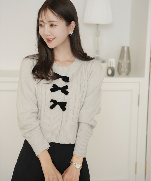 le reve vaniller（ル レーヴ ヴァニレ） カーディガン リボン