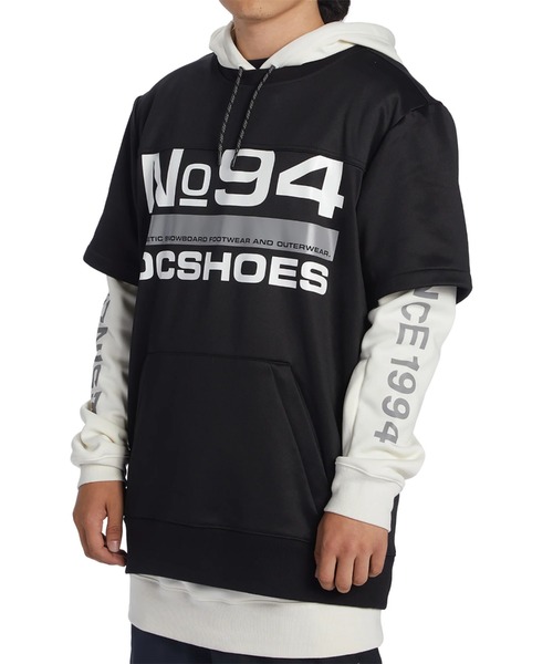 DC SHOE メンズ フーディ グレー/ブラック DC SHOES（ディーシーシューズ） パーカー DRYDEN/DCレイヤード