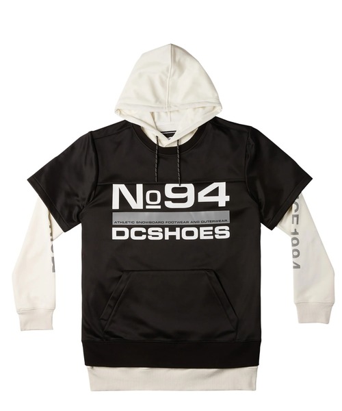 DC DRYDEN HOODIE グレー/ブラック DC SHOES パーカー DRYDEN/DCレイヤードデザインプルオーバー