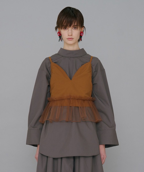 ブラウス シャツ WIDE CHIMNEY PULLOVER SHIRTS レディース メンズ