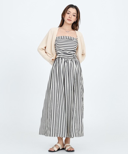 SUWDEE ワンピース monotone stripe A-line onepiece : ZOZOTOWN Yahoo