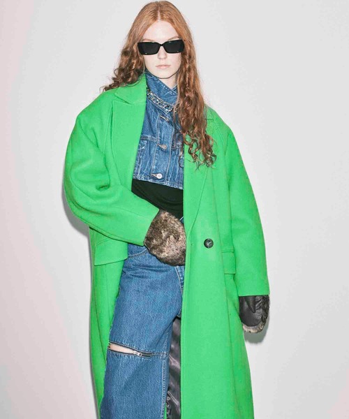 Maison Specialグリーン チェスターコート MAISON SPECIAL（メゾンスペシャル） チェスターコート 36 グリーン