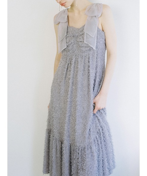 SNIDEL リボンティアードワンピース GRY セール】リボンティアードワンピース（ワンピース）｜SNIDEL