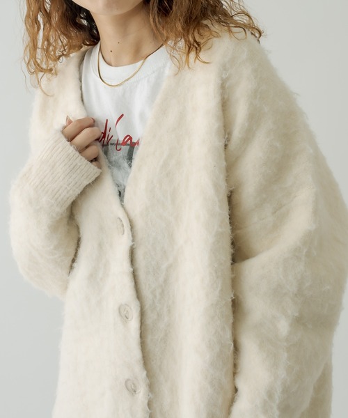 mystic（ミスティック） ニットカーディガン FREE ホワイト レディース