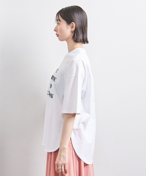 tシャツ 「NEW」キャットメッセージプリントTシャツ レディース SACRA（ファッション） tシャツ 「SACRA」メッセージプリント T