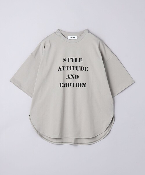 tシャツ 「SACRA」メッセージプリント Tシャツ レディース SACRA（ファッション） tシャツ 「SACRA」メッセージプリント T