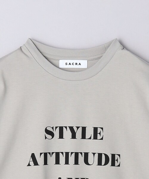 SACRA（ファッション） tシャツ 「SACRA」メッセージプリント T