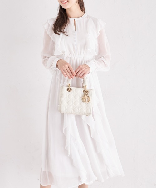 tocco closet ワンピース 楊柳ラッフルフリルワンピース