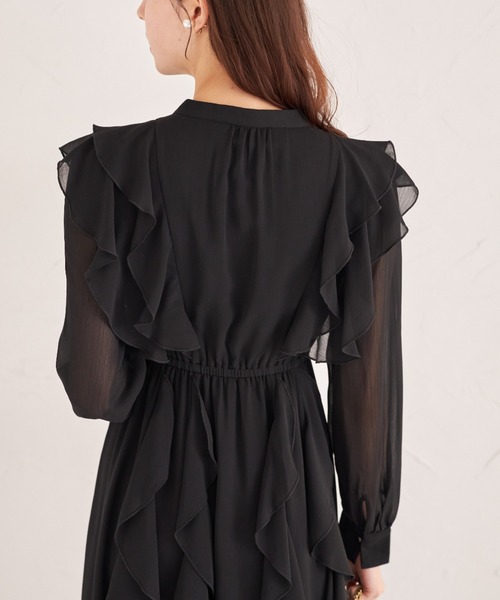 tocco closet ワンピース 楊柳ラッフルフリルワンピース