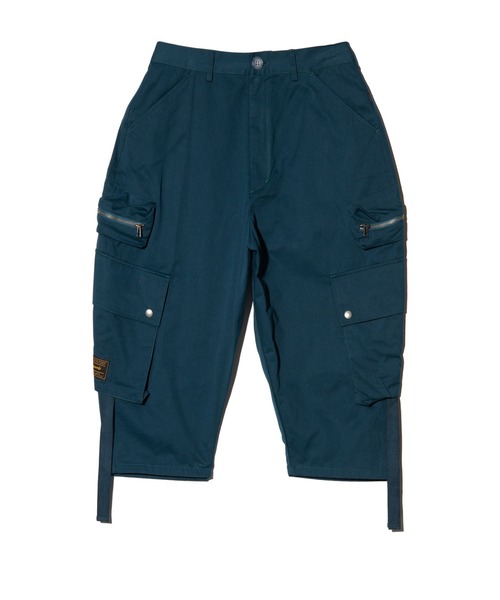 glamb サルエルパンツ 青 glamb パンツ Deformed Cropped Sarrouel Pants / デフォーム