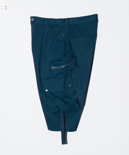 glamb サルエルパンツ 青 glamb パンツ Long Hem Sarouel Pants / ロングヘムサルエル