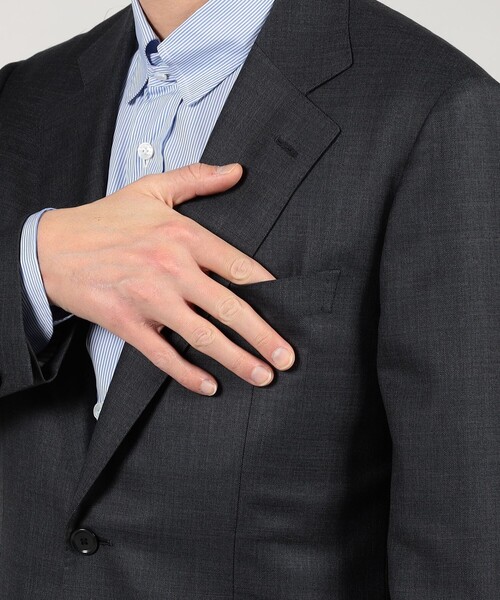 ZEGNA TRAVELLER ウールシルクジャケットサイズ50 L相当 TOMORROWLAND（トゥモローランド） カジュアルスーツ TRAVELLER ウール