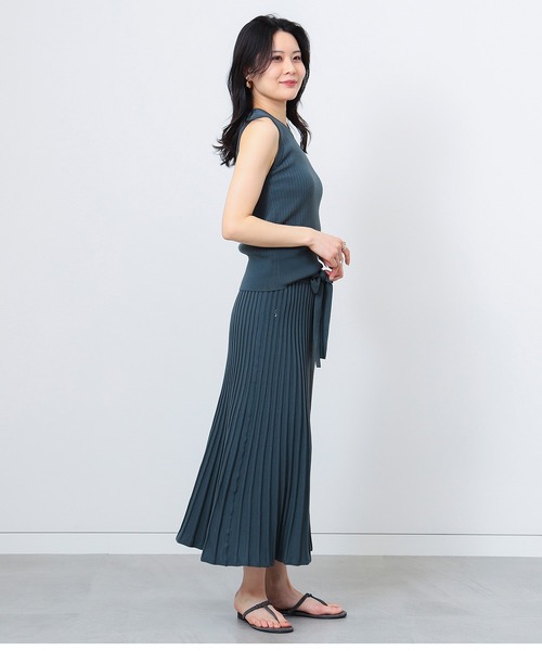 BEAMS HEART セットアップ リブニット ノースリーブ ワンピース