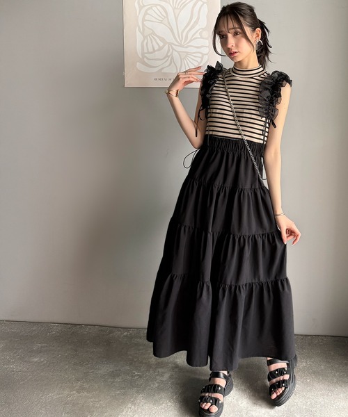 美品✦BRIEFING ノースリーブワンピース✦M セール】 ブロード刺繍 ノースリーブワンピース （ロング