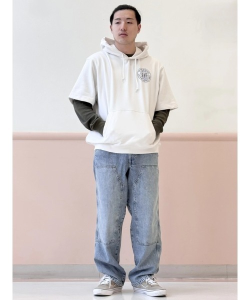 GAP パーカー ヴィンテージソフト GAPロゴパーカー半袖(ユニ