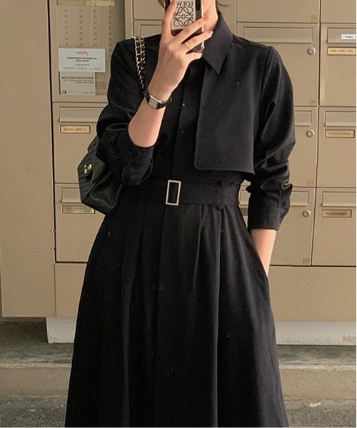 on：nue ワンピース 「on:nue」ロングトレンチワンピース/2025