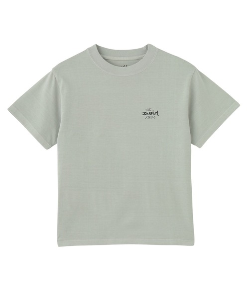 X-girl tシャツ PIGMENT DISTRESSED CIRCLE LOGO S/S TEE