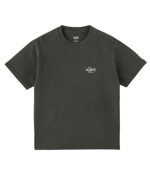 エックスガール X-girl PIGMENT DISTRESSED CIRCLE LOGO S/S TEEベビーT ちびT へそ出し Y2K 半袖 Tシャツ レディース ストリート ブランド 新品 正規品 X-girl tシャツ PIGMENT DISTRESSED CIRCLE LOGO S/S TEE