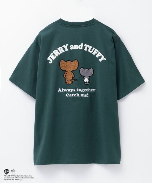 tシャツ TOM＆JERRY ジェリータフィーサガラ刺繍Tシャツ メンズ