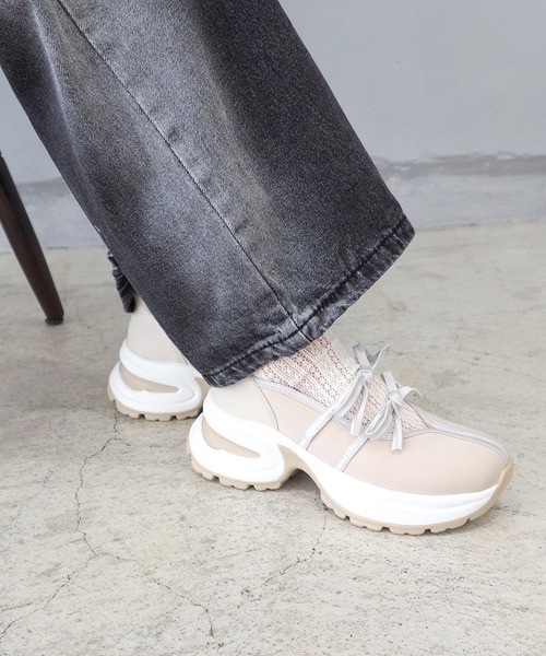 byあしながおじさん スニーカー HANDSFREE｜厚底バレエスニーカー