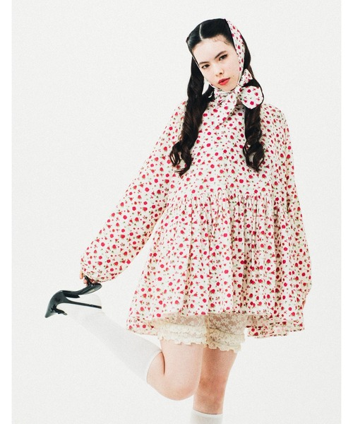 ARCHIVER ドレス 「RS」「Little Sunny Bite」rose nylon mini dress