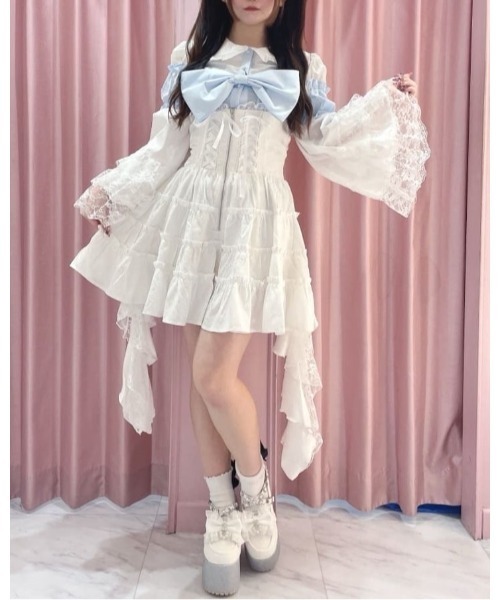 Ank Rouge パンツ ヒラヒラティアードジャガードJSK レディース