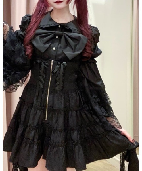 Ank Rouge パンツ ヒラヒラティアードジャガードJSK レディース