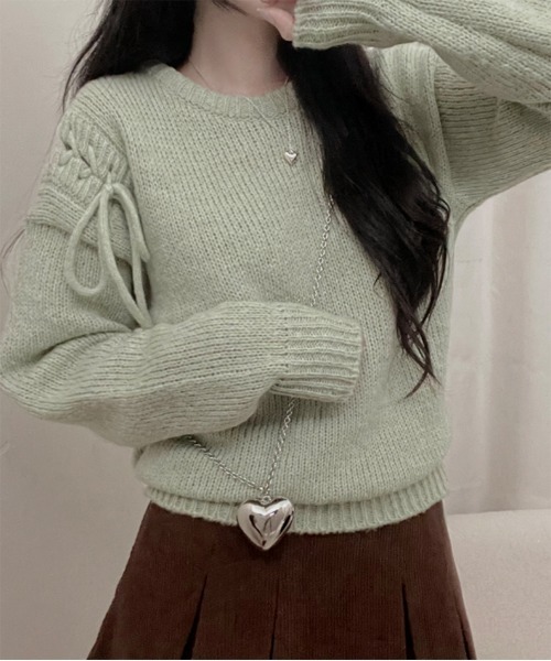 「by muni:r」 長袖ニット FREE ミント レディース_画像3