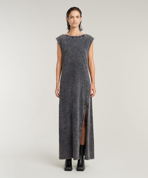 G-STAR RAW ワンピース OVERDYED MAXI TANK DRESS/ヴィンテージ