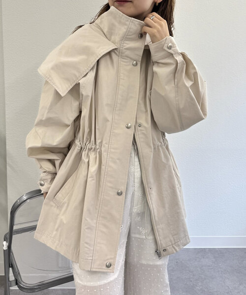 mystic ブルゾン アウター BIGカラーブルゾン レディース