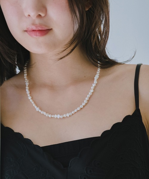 ネックレス 淡水パールマグネットネックレス レディースの画像