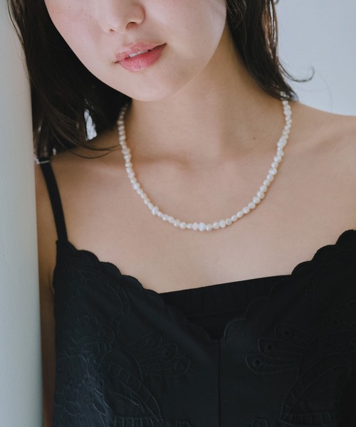 ネックレス 淡水パールマグネットネックレス レディースの画像