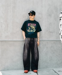 CONZ ワイドパンツ ジーンズ ダークウォッシュカーブデニム メンズ