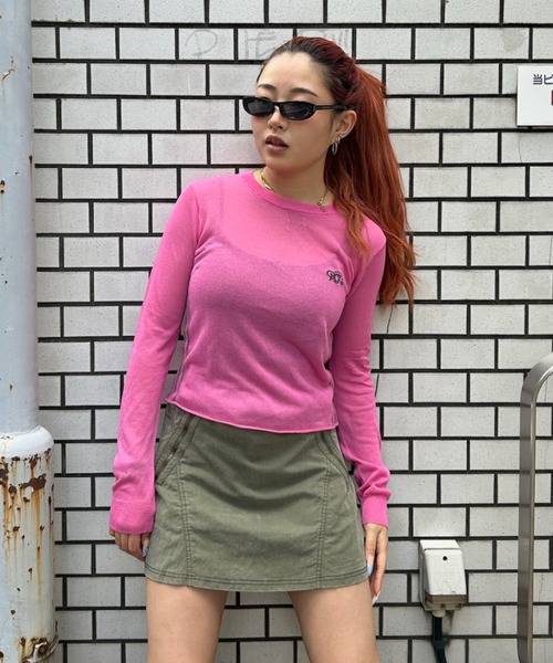 tシャツ PG sideline sheer knit レディース