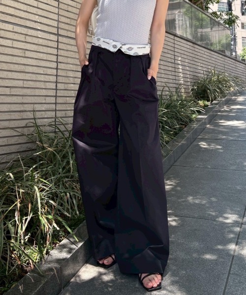 FRAY I.D パンツ 「FRAY I.D｜Dickies」ツータックワイドツイル