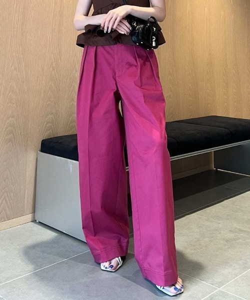 FRAY I.D パンツ 「FRAY I.D｜Dickies」ツータックワイドツイル