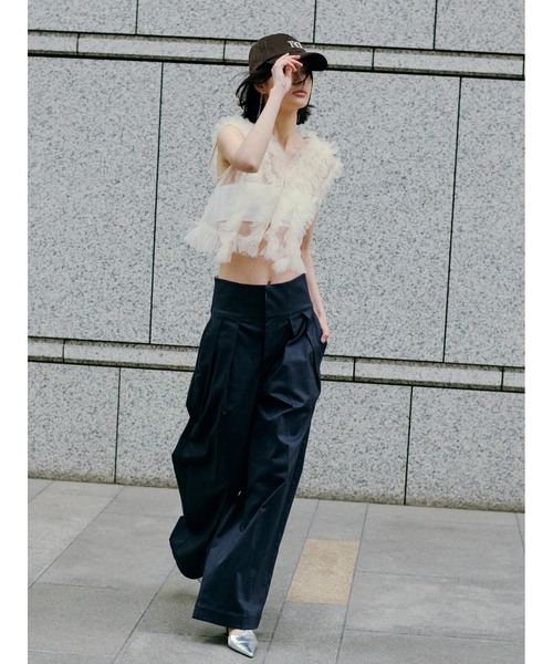 FRAY I.D ツータックストレートパンツ FRAY I.D パンツ 「FRAY I.D｜Dickies」ツータックワイドツイル