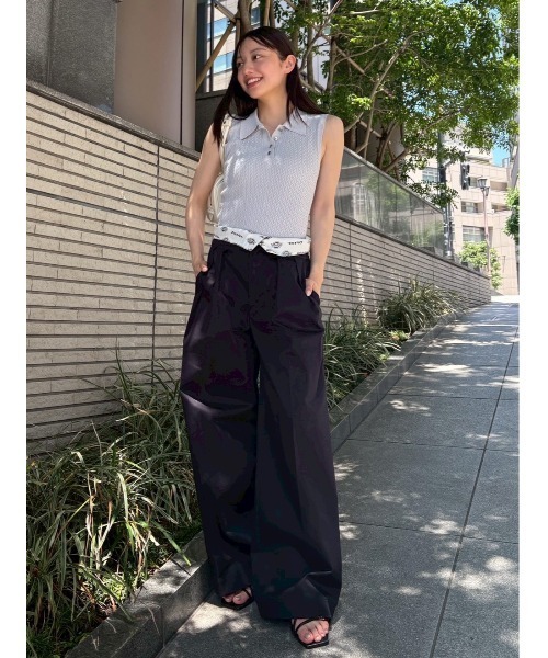 FRAY I.D ツータックストレートパンツ FRAY I.D パンツ 「FRAY I.D｜Dickies」ツータックワイドツイル