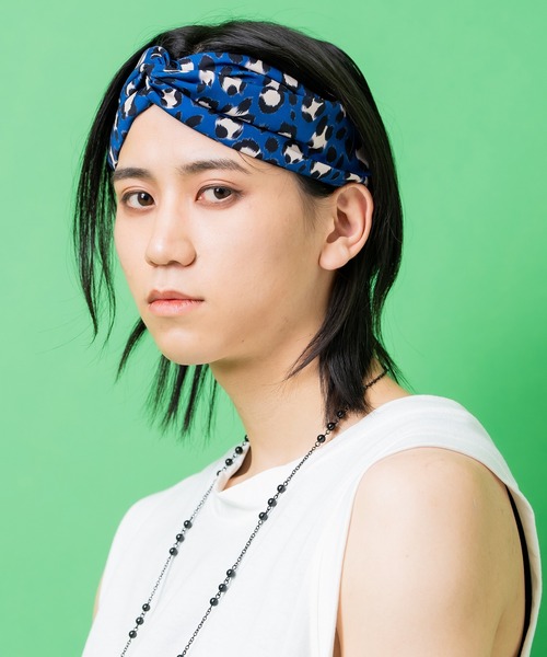 ankoROCK ヘアバンド an meets zakka レトロレオパードシフォン