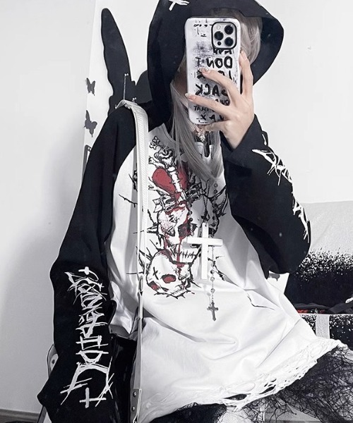 NOVESSEL tシャツ 「TricuspidC/トライカスピッドシー」フード付き