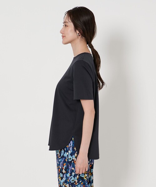 ユナイテッドアローズ UNITED ARROWS 25SS ポンチ ショートスリーブ カットソー 半袖Tシャツ 1517-222-2570 ブラック ポンチ ショートスリーブ カットソー