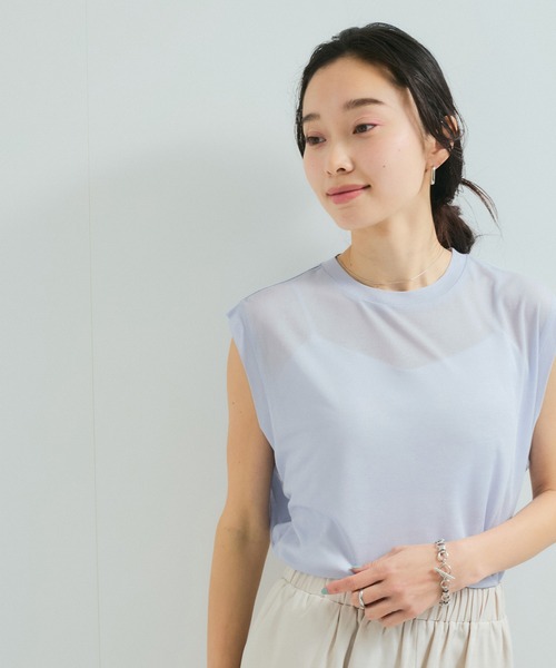 LE CERCLE par rope' tシャツ シアーノースリーブTシャツ レディース