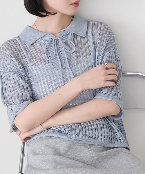forksy.（フォルクシー） ポロシャツ ポロ 「forksy.」衿付きレース