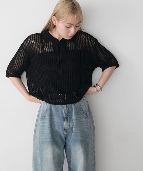 forksy.（フォルクシー） ポロシャツ ポロ 「forksy.」衿付きレース