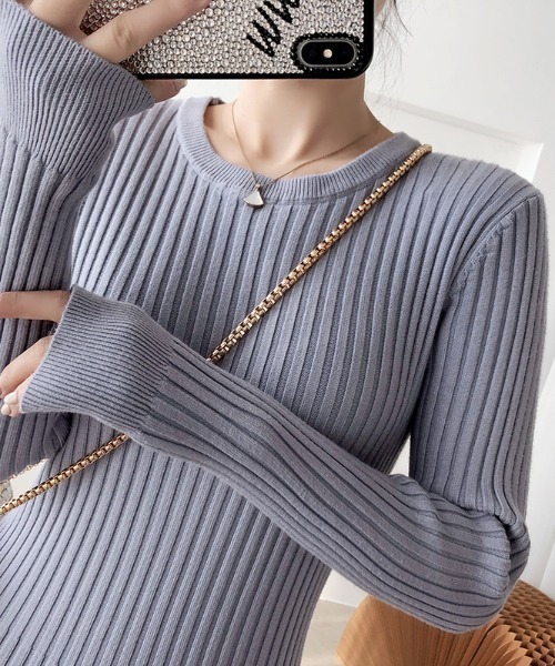 「emi+」 「ABITOKYO」ニットワンピース S ベージュ レディース_画像5